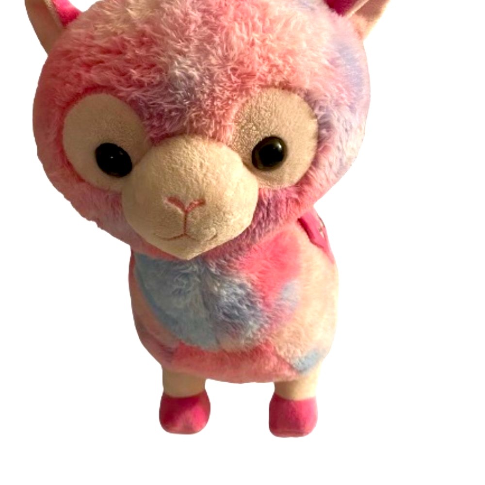 RAINBOW LLAMA ALPACA EMPROIDERED HEARTS “LLOVE YOU LLOTS MAMA" PLUSH